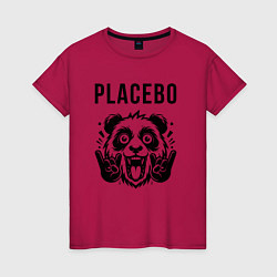 Футболка хлопковая женская Placebo - rock panda, цвет: маджента