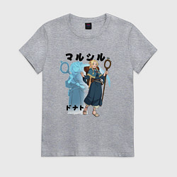 Футболка хлопковая женская Марсиль - Подземелье вкусностей, цвет: меланж