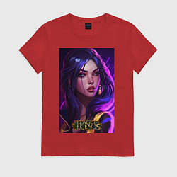 Футболка хлопковая женская League of Legends Kaisa Kda, цвет: красный