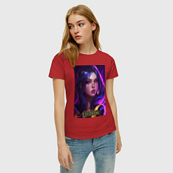 Футболка хлопковая женская League of Legends Kaisa Kda, цвет: красный — фото 2
