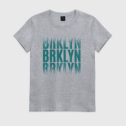 Футболка хлопковая женская Brklyn, цвет: меланж