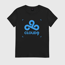 Футболка хлопковая женская Cloud9 - tecnic blue, цвет: черный
