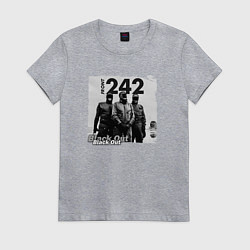 Футболка хлопковая женская Front-242 - A band on tour, цвет: меланж