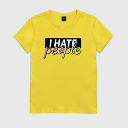 Футболка хлопковая женская Мизантроп, цвет: желтый
