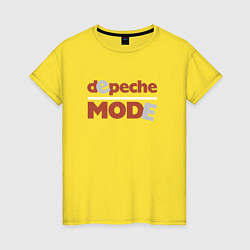 Футболка хлопковая женская Depeche Mode - Reward era, цвет: желтый