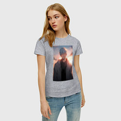 Футболка хлопковая женская Тэцуя Куроко, цвет: меланж — фото 2