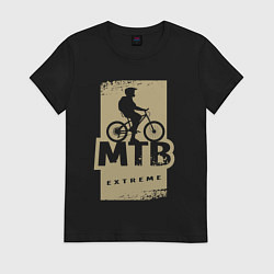 Футболка хлопковая женская MTB extreme, цвет: черный