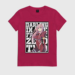 Футболка хлопковая женская Darling in the FranXX zero, цвет: маджента
