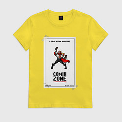 Футболка хлопковая женская Comix zone - power, цвет: желтый