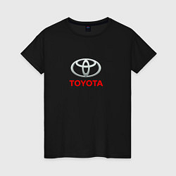 Футболка хлопковая женская Toyota brend auto, цвет: черный
