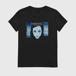 Футболка хлопковая женская Evanescence rock, цвет: черный