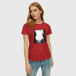 Футболка хлопковая женская Храбрый дух, цвет: красный — фото 2