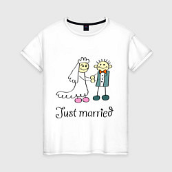 Женская футболка Just married