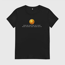 Футболка хлопковая женская Hamster kombat шифр, цвет: черный