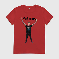 Футболка хлопковая женская Papa Roach - Jacoby, цвет: красный