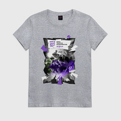 Футболка хлопковая женская Мегарок, цвет: меланж