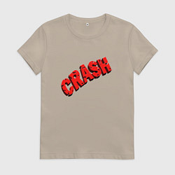 Футболка хлопковая женская Crash, цвет: миндальный