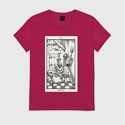 Футболка хлопковая женская Девятые врата In vain Люцифер LCF, цвет: маджента