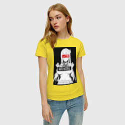 Футболка хлопковая женская Senpai waifu, цвет: желтый — фото 2