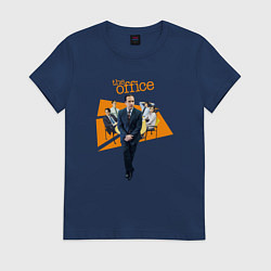 Футболка хлопковая женская Characters the office, цвет: тёмно-синий