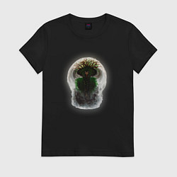 Футболка хлопковая женская Ведьма из леса, цвет: черный