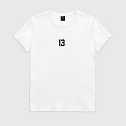 Футболка хлопковая женская Russia 13, цвет: белый