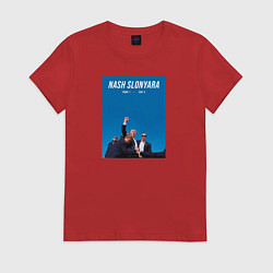 Футболка хлопковая женская Дональд Трамп - наш слон, цвет: красный