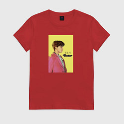 Футболка хлопковая женская J-hope Butter, цвет: красный