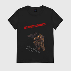 Футболка хлопковая женская Бладхаунд Apex Legends, цвет: черный