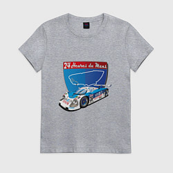 Футболка хлопковая женская 24H Le Mans, цвет: меланж