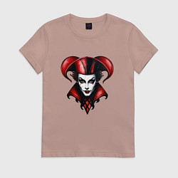 Футболка хлопковая женская Арлекин, цвет: пыльно-розовый