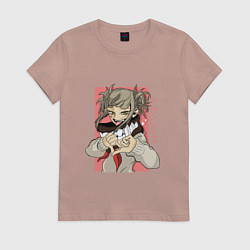 Футболка хлопковая женская Химико Того, цвет: пыльно-розовый