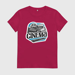 Футболка хлопковая женская Cinema mood, цвет: маджента