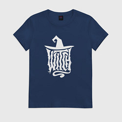 Футболка хлопковая женская Witch - hat, цвет: тёмно-синий
