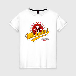 Футболка хлопковая женская Molndal hockey, цвет: белый