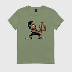 Футболка хлопковая женская Кавай Леонард, цвет: авокадо