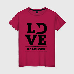 Футболка хлопковая женская Deadlock love classic, цвет: маджента