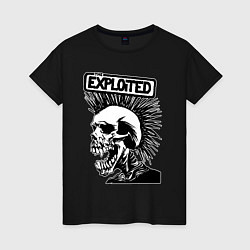 Женская футболка The exploited - punk skull