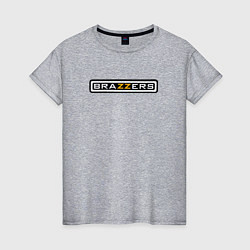 Футболка хлопковая женская Brazzers bad boy, цвет: меланж