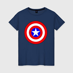 Женская футболка Captain America logo