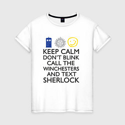 Футболка хлопковая женская Sherlock doctor, цвет: белый