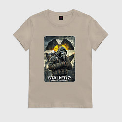 Футболка хлопковая женская Stalker 2 heart of chornobyl, цвет: миндальный