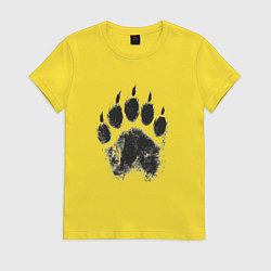 Футболка хлопковая женская Медвежий след, цвет: желтый