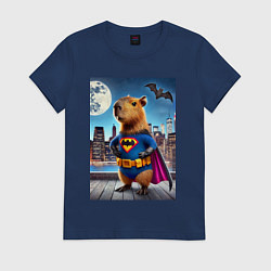Футболка хлопковая женская Batcapy - ai art fantasy, цвет: тёмно-синий