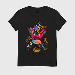 Футболка хлопковая женская One Piece Chopper Tony Tony, цвет: черный