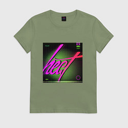 Футболка хлопковая женская Тепло VHS, цвет: авокадо