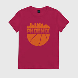 Футболка хлопковая женская Phoenix basketball, цвет: маджента