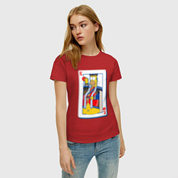 Футболка хлопковая женская Король Гомер, цвет: красный — фото 2