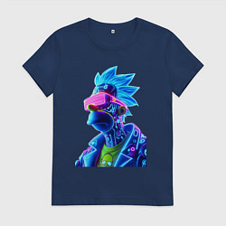 Футболка хлопковая женская Cyberpunks not dead - Homer Simpson, цвет: тёмно-синий