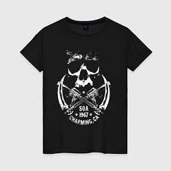 Футболка хлопковая женская Sons Of Anarchy - charming, цвет: черный